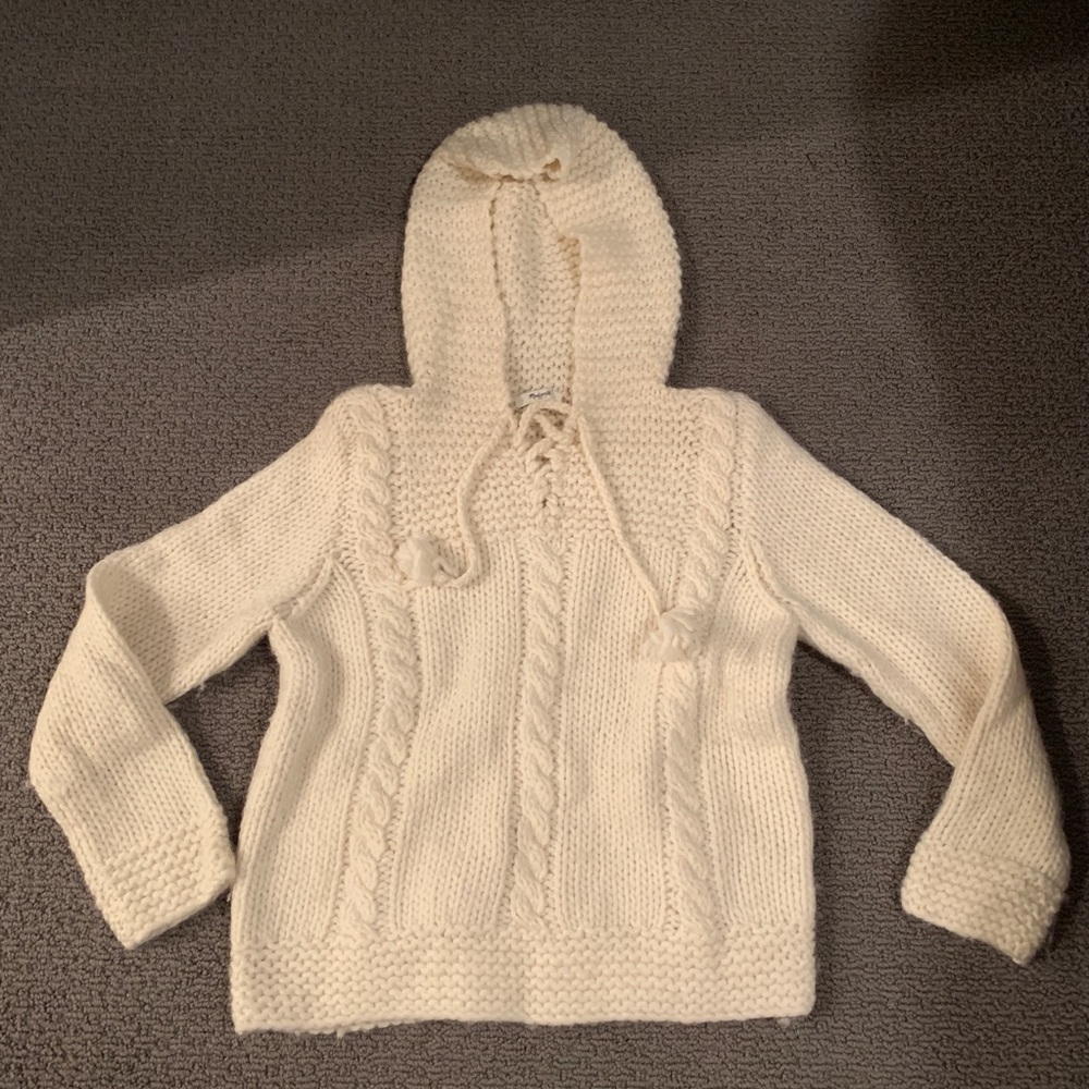 Madewell hooded cropped sweater